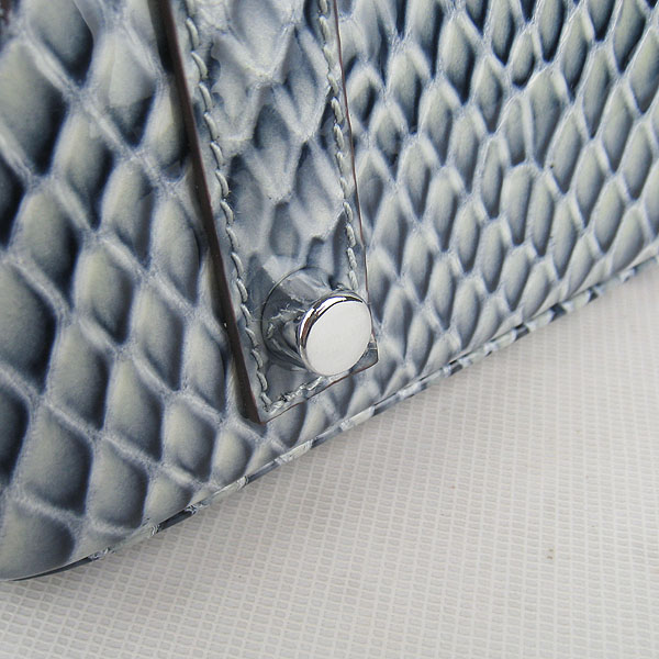 High Quality Fake Hermes Birkin 35CM Fish Veins Leather Bag Blue 6089 - Click Image to Close